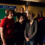The 2013 Boston Poetry Slam Team in a post-Finals candid by Marshall Goff.