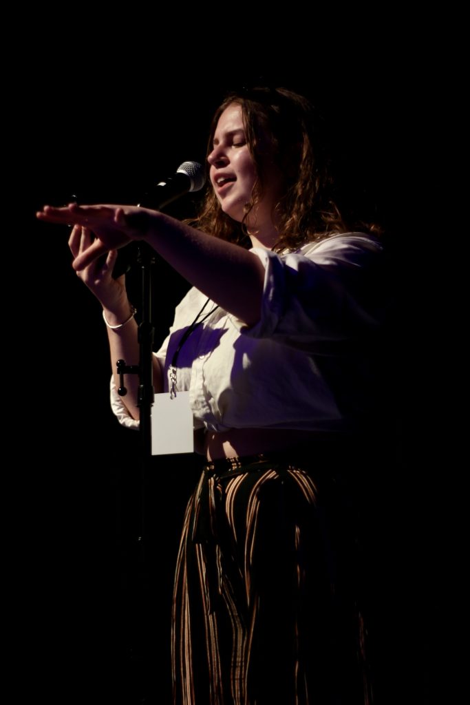 Amy Argentar at the 2023 Northbeast Regional Slam in the Cambridge Foundry