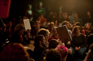 The packed house at the Team Slam Preliminaries. Photo by Marshall Goff.